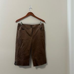 OSCAR DE LA RENTA women brown bermudas shorts size 8